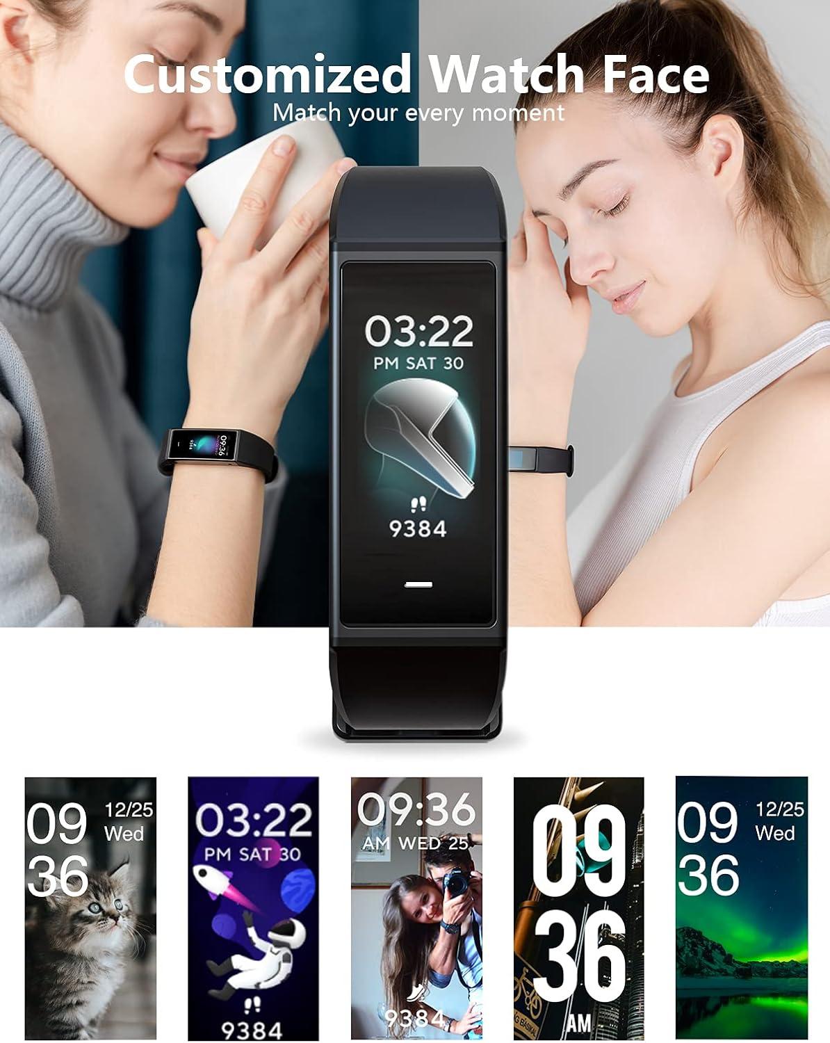 imageWYZE Band Fitness Tracker with Alexa Builtin Activity Tracker Watch with Heart Rate Monitor Smart Fitness Band with Step Counter Calorie Counter Pedometer Water Resistant Black