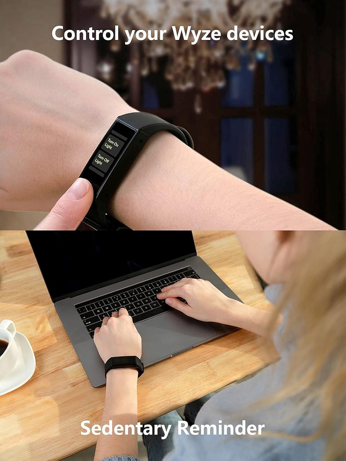 imageWYZE Band Fitness Tracker with Alexa Builtin Activity Tracker Watch with Heart Rate Monitor Smart Fitness Band with Step Counter Calorie Counter Pedometer Water Resistant Black