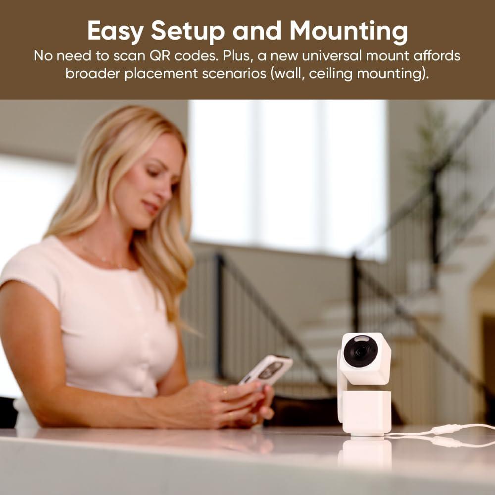 imageWYZE Cam Pan v4 4K Smart Security Camera AI IndoorOutdoor Cameras for Home Security Baby ampamp Pet Color Night Vision 360 PanTilt8 x Digital Zoom 24G ampamp 5G Works with Alexa ampamp Google Assistant