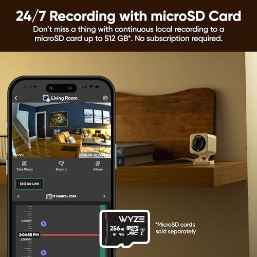 imageWYZE Cam v4 25K HD WiFi Smart Home Security Camera IndoorOutdoor PetBaby Monitor Motion Activated SpotlightSiren Color Night Vision 2Way Audio Works with Alexa ampamp Google Wired GreyBlack