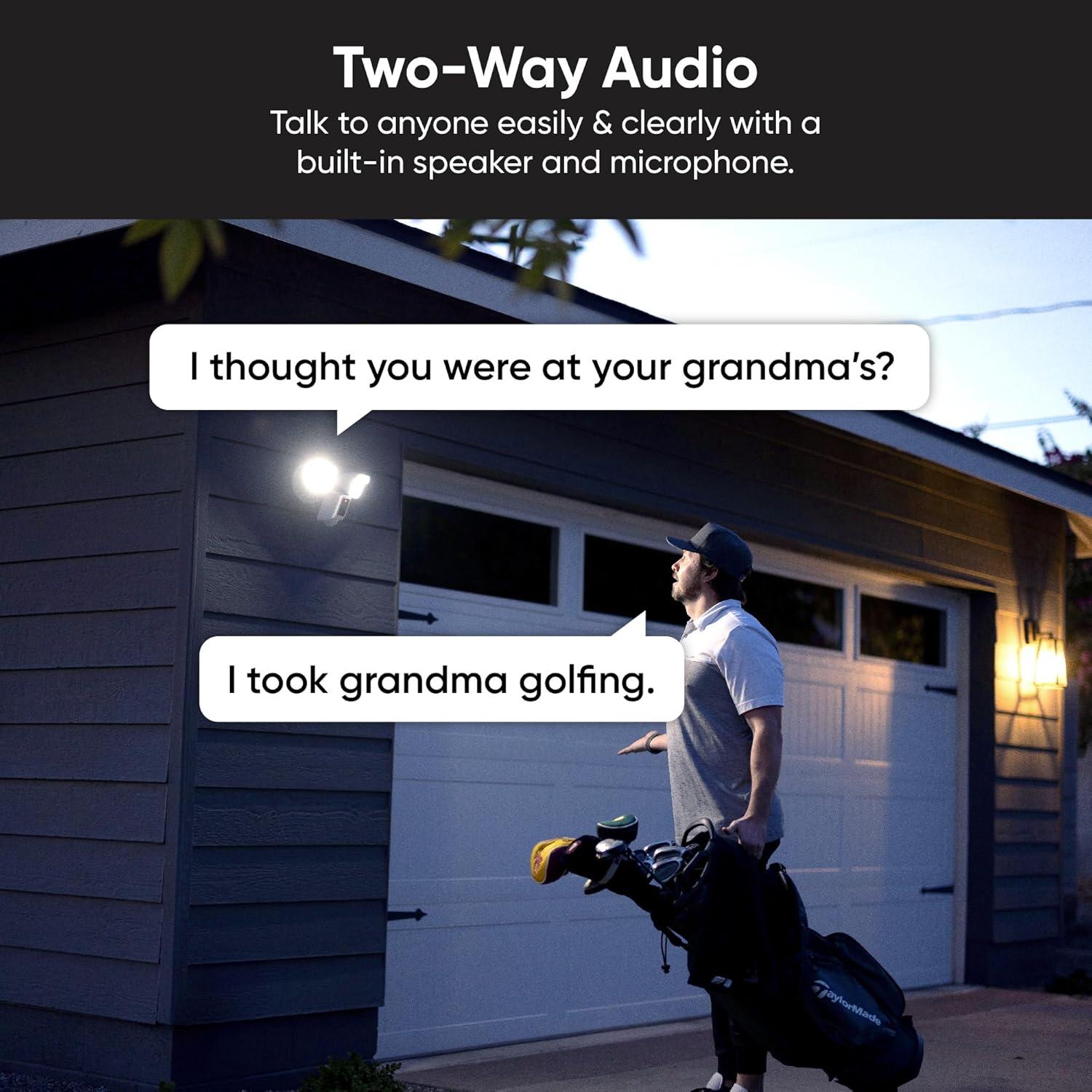 imageWYZE Floodlight Camera v2 Security Camera Outdoor 2K HD with Color Night Vision 2800Lumen LEDs 160 Wide View 105dB Siren Works with Alexa ampamp Google Assistant Wired Free Expert SupportWhite