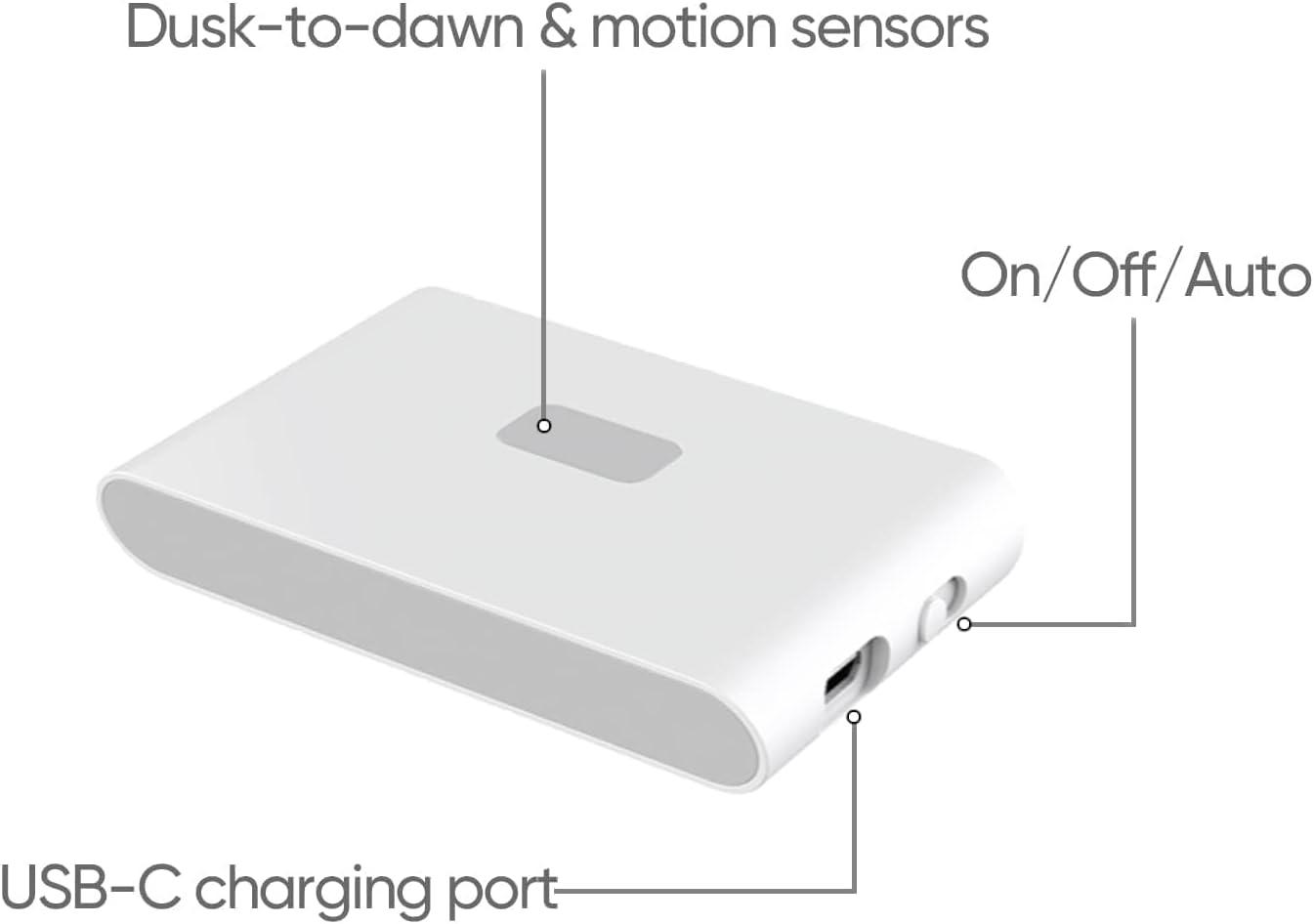 imageWYZE Rechargeable Night Lights with Dusk to Dawn ampamp Motion Sensors Warm ampamp Soft White Stair Lights for Bathroom Hallway Linkable Magnetic Mount 3 Pack3 Pack
