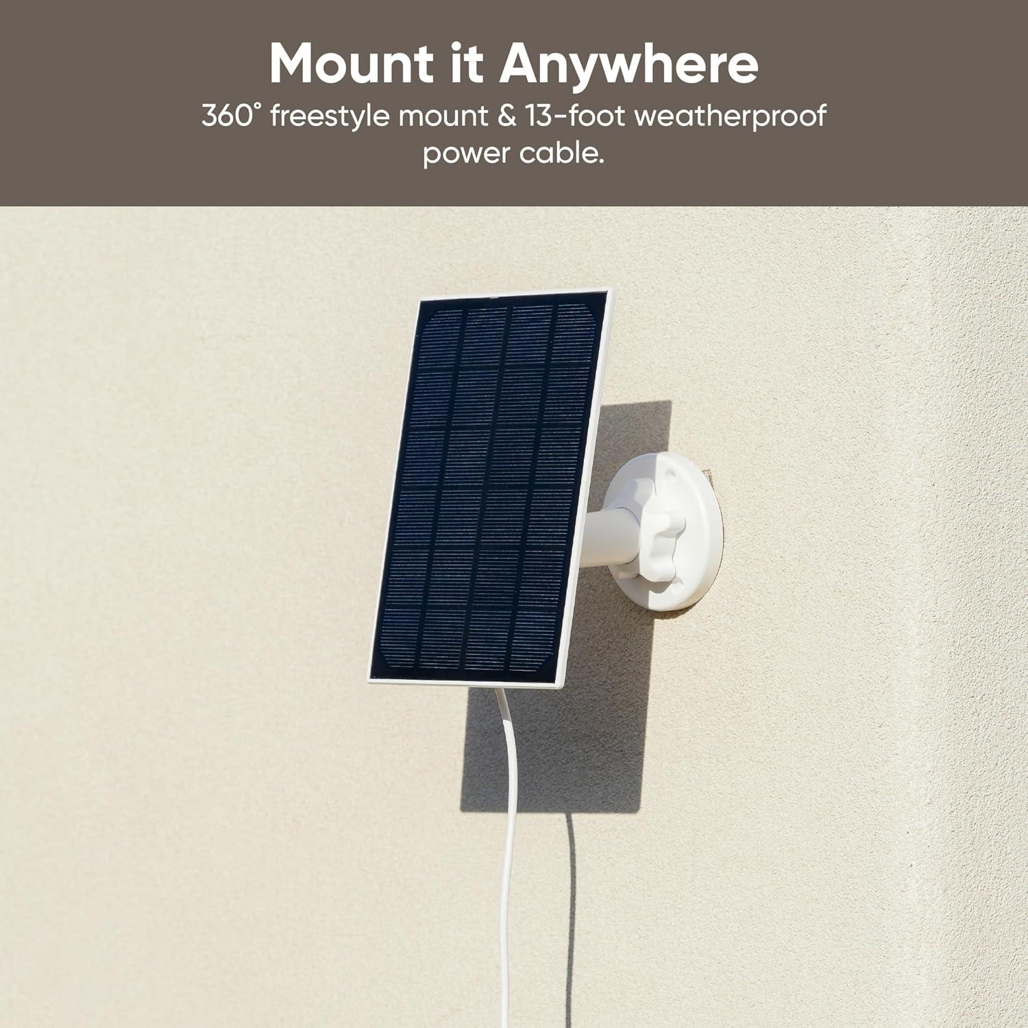 imageWYZE Wireless OutdoorIndoor Battery Security Camera 25K HDR Color Night Vision Motion Detection SpotlightampampSiren 2Way Audio AlexaampampGoogle Assistant Compatible Solar Panel for Solar ChargingWhite