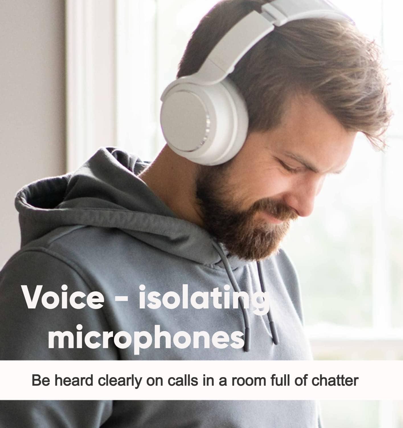 imageWyze Bluetooth 50 Headphones Over The Ear Headphones with Active Noise Cancellation HighFidelity Sound Transparency Mode Alexa Builtin BlackWhite