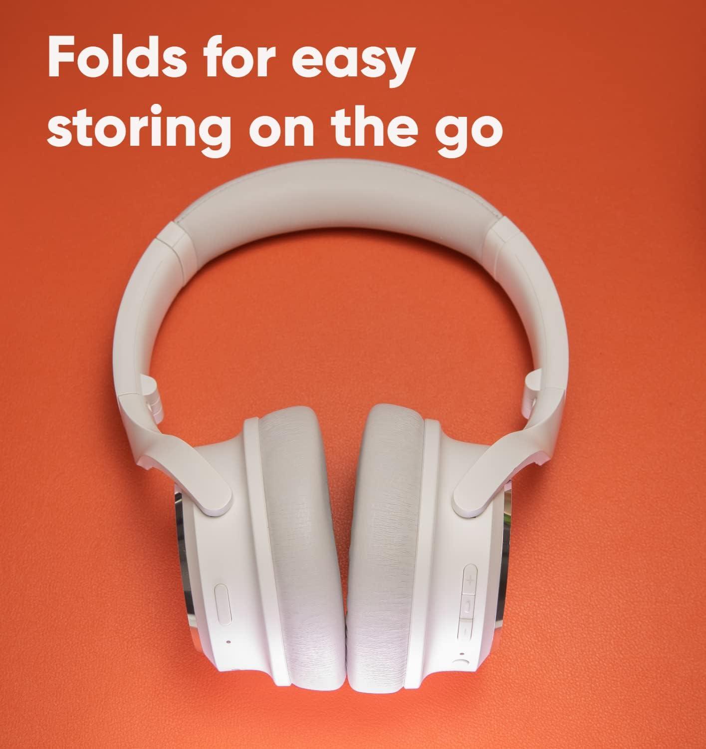 imageWyze Bluetooth 50 Headphones Over The Ear Headphones with Active Noise Cancellation HighFidelity Sound Transparency Mode Alexa Builtin BlackWhite