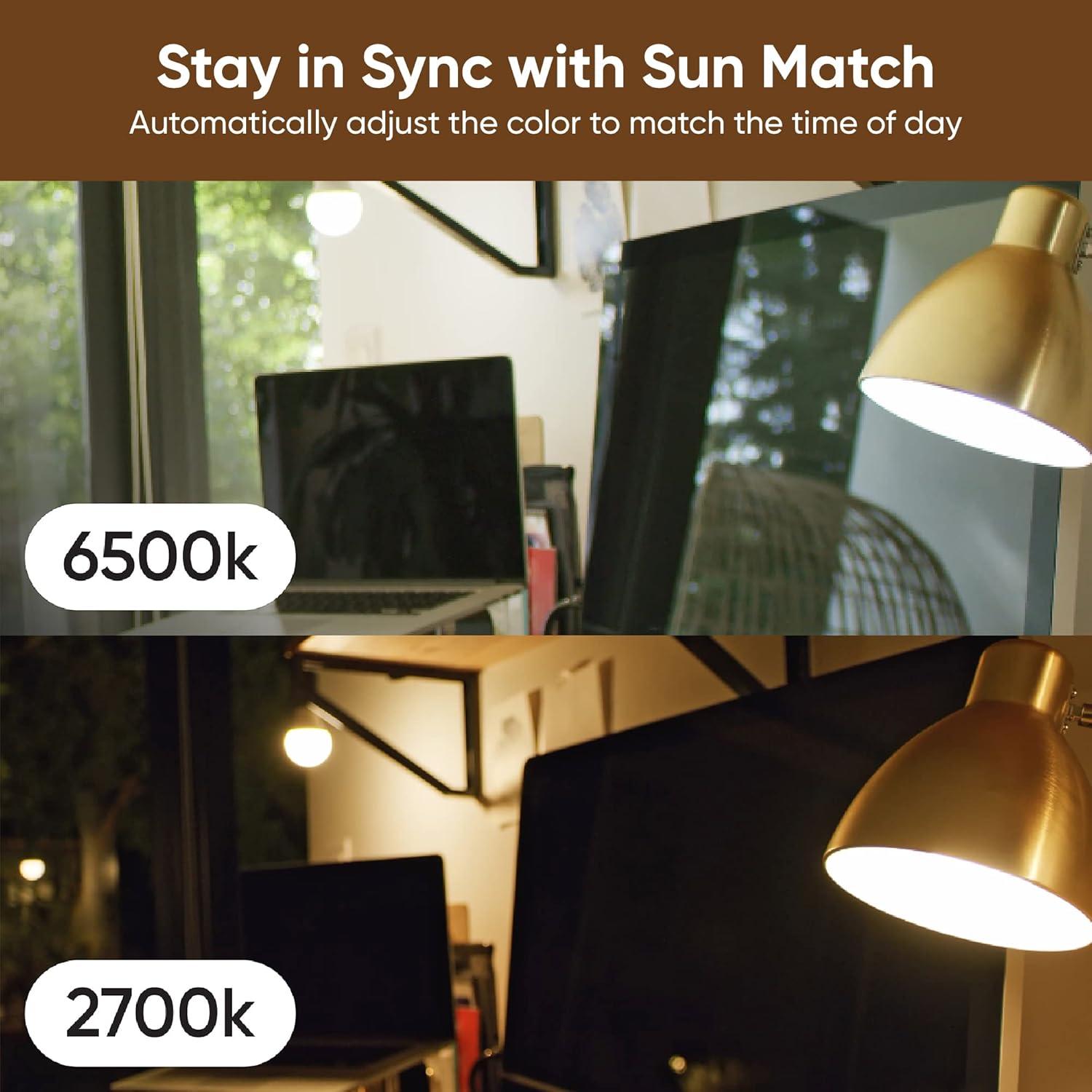 imageWyze Bulb Color 1100 Lumen WiFi RGB and Tunable White A19 Smart Bulb Works with Alexa and Google Assistant TwoPackColor