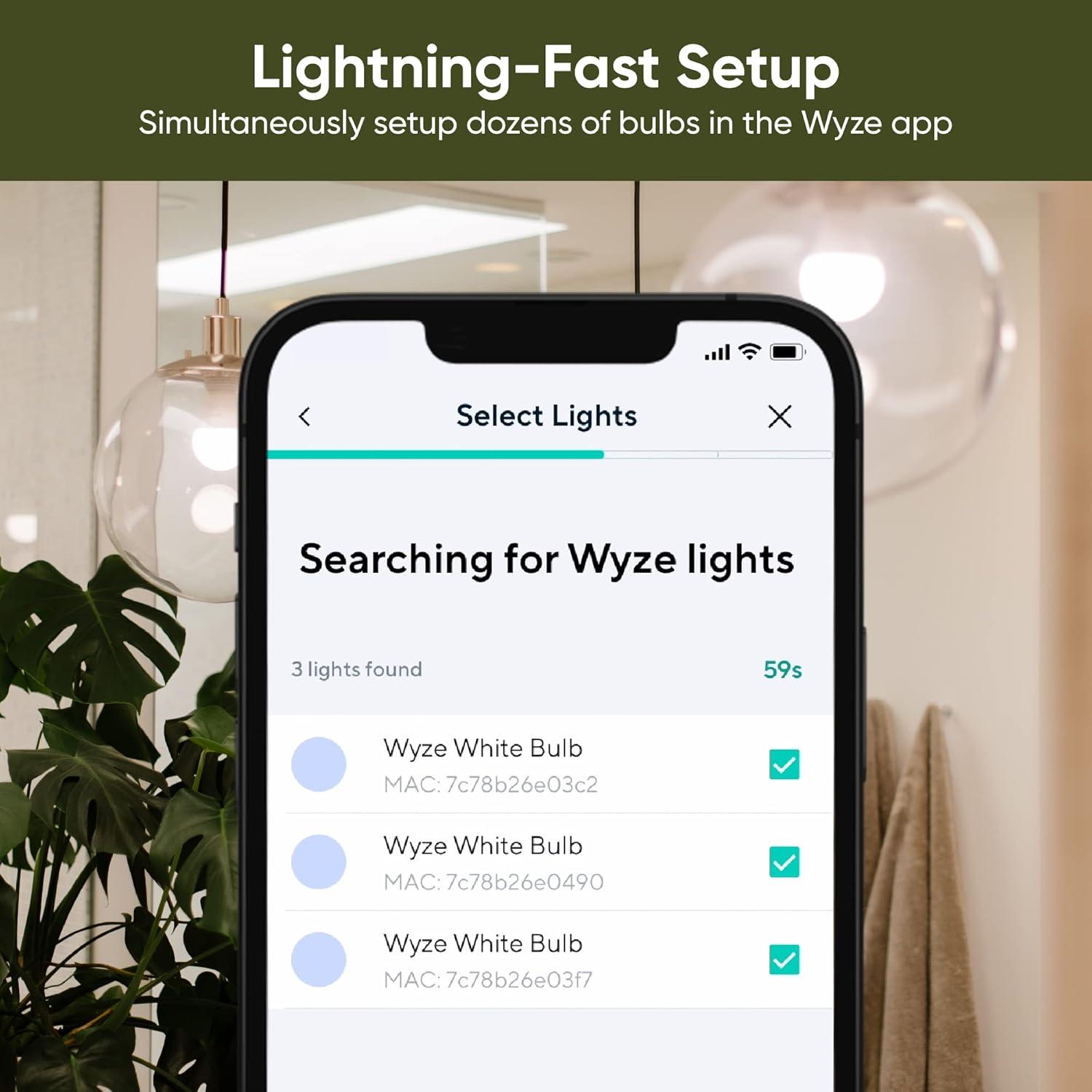 imageWyze Bulb Color 1100 Lumen WiFi RGB and Tunable White A19 Smart Bulb Works with Alexa and Google Assistant TwoPackColor