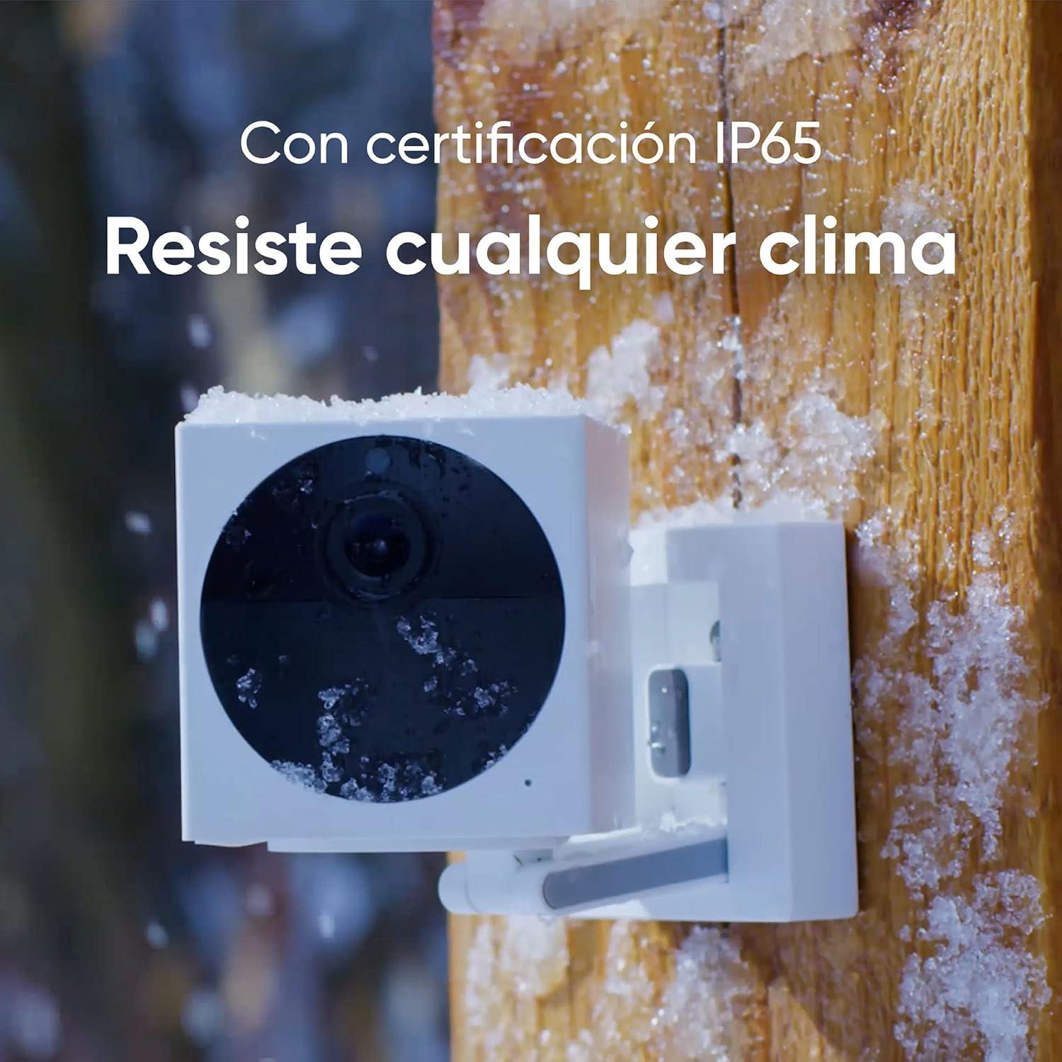 imageWyze Cam Outdoor Starter Bundle Base Station and 1 Cam 1080p HD IndoorOutdoor WireFree Smart Home Camera with Night Vision 2Way Audio Works with Alexa ampamp Google Assistant White with Camo Skin