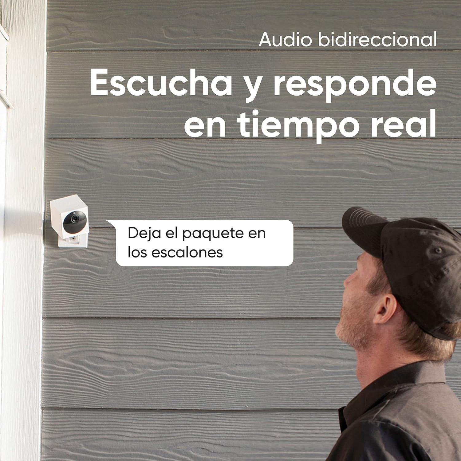 imageWyze Cam Outdoor Starter Bundle Base Station and 1 Cam 1080p HD IndoorOutdoor WireFree Smart Home Camera with Night Vision 2Way Audio Works with Alexa ampamp Google Assistant White with Camo Skin