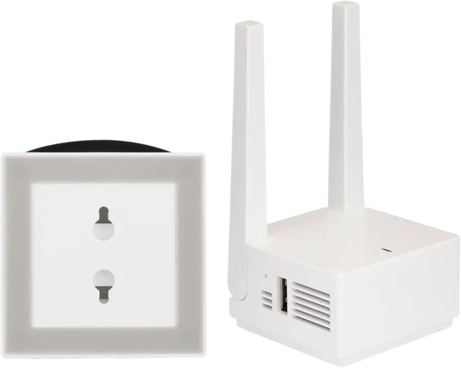 imageWyze Cam Outdoor Starter Bundle Base Station and 1 Cam 1080p HD IndoorOutdoor WireFree Smart Home Camera with Night Vision 2Way Audio Works with Alexa ampamp Google Assistant White with Camo Skin