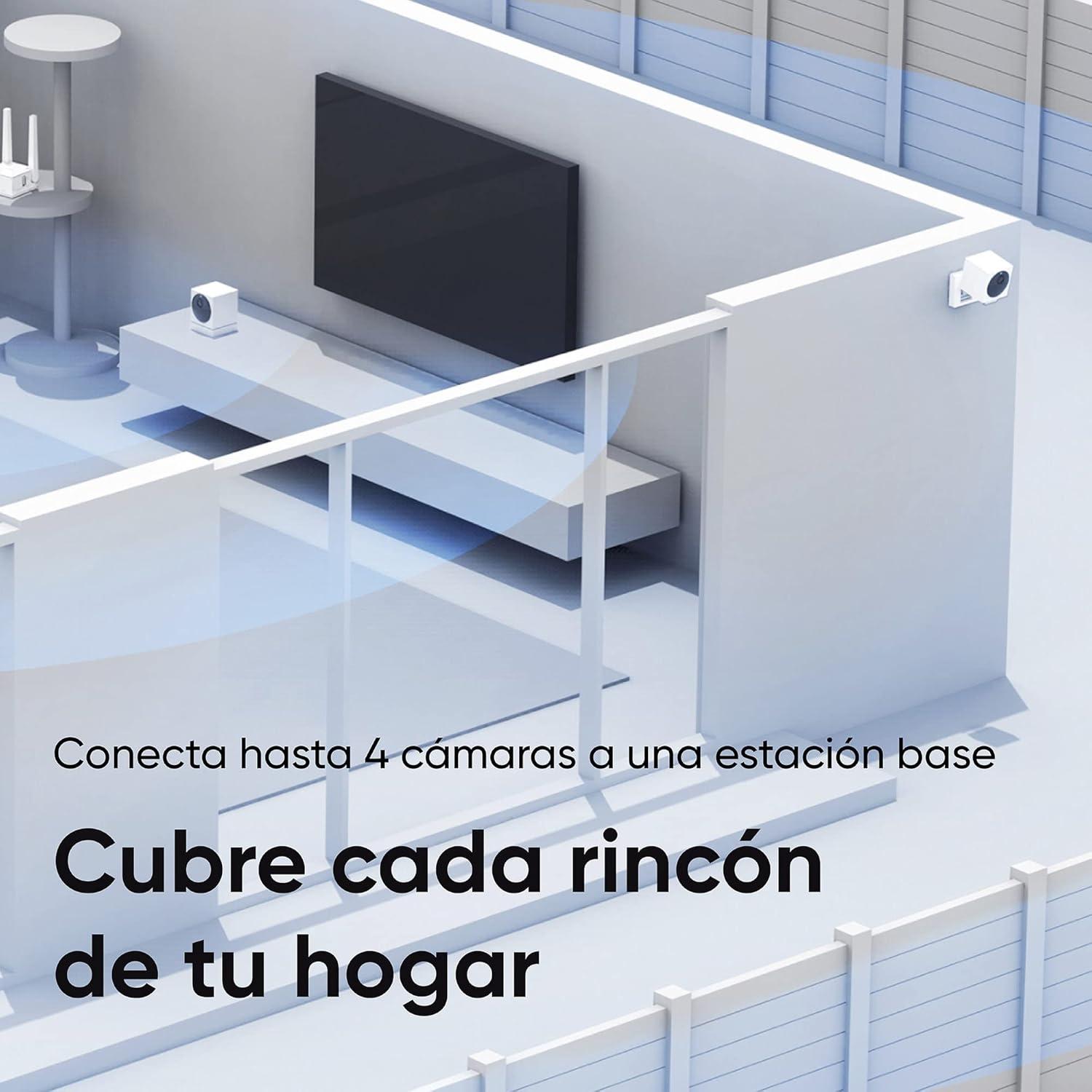 imageWyze Cam Outdoor Starter Bundle Base Station and 1 Cam 1080p HD IndoorOutdoor WireFree Smart Home Camera with Night Vision 2Way Audio Works with Alexa ampamp Google Assistant White with Camo Skin