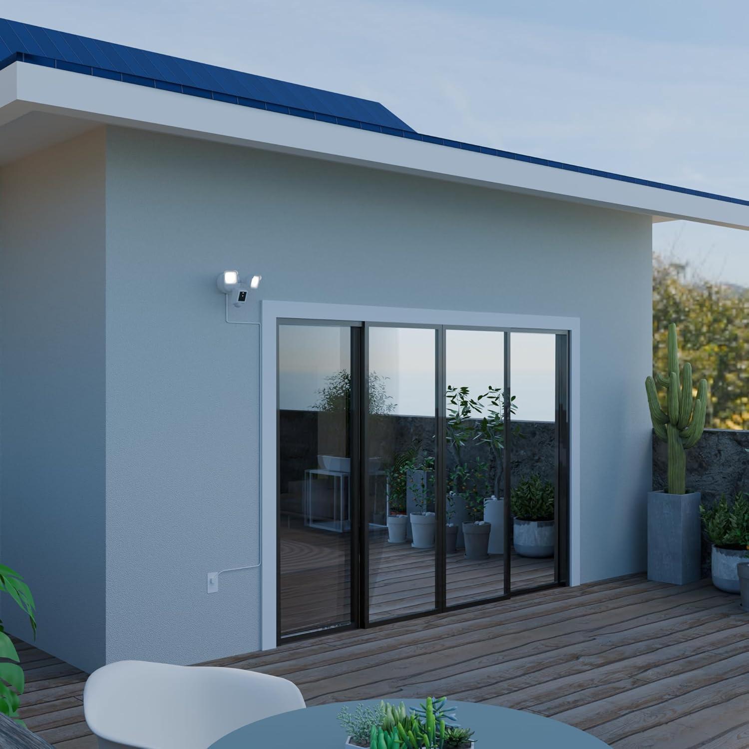 imageWyze Floodlight Cam Plugin Mount for Wyze Floodlight Cameras v1v2Pro Electrical Box with 20ft WeatherResistant Outdoor Power Cable Easy Installation WhiteWhite