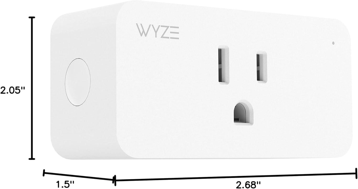 imageWyze Plug 24GHz WiFi Smart Plug Works with Alexa Google Assistant IFTTT No Hub Required OnePack White  A Certified for Humans Device