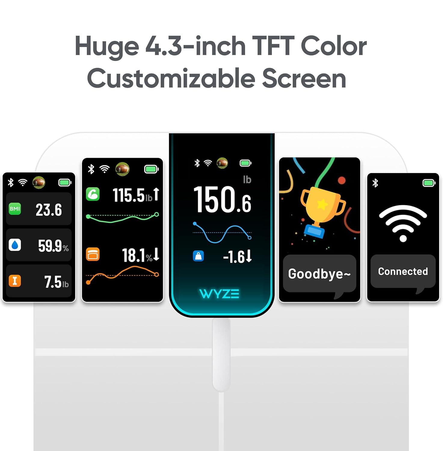 imageWyze Smart Scale Scale for Body Weight Digital Bathroom Scale for Body Fat BMI and Heart Rate Body Composition Analyzer with App Batteries Included Bluetooth 400 lb BlackWyze Scale Ultra White  FSAHSA Eligible