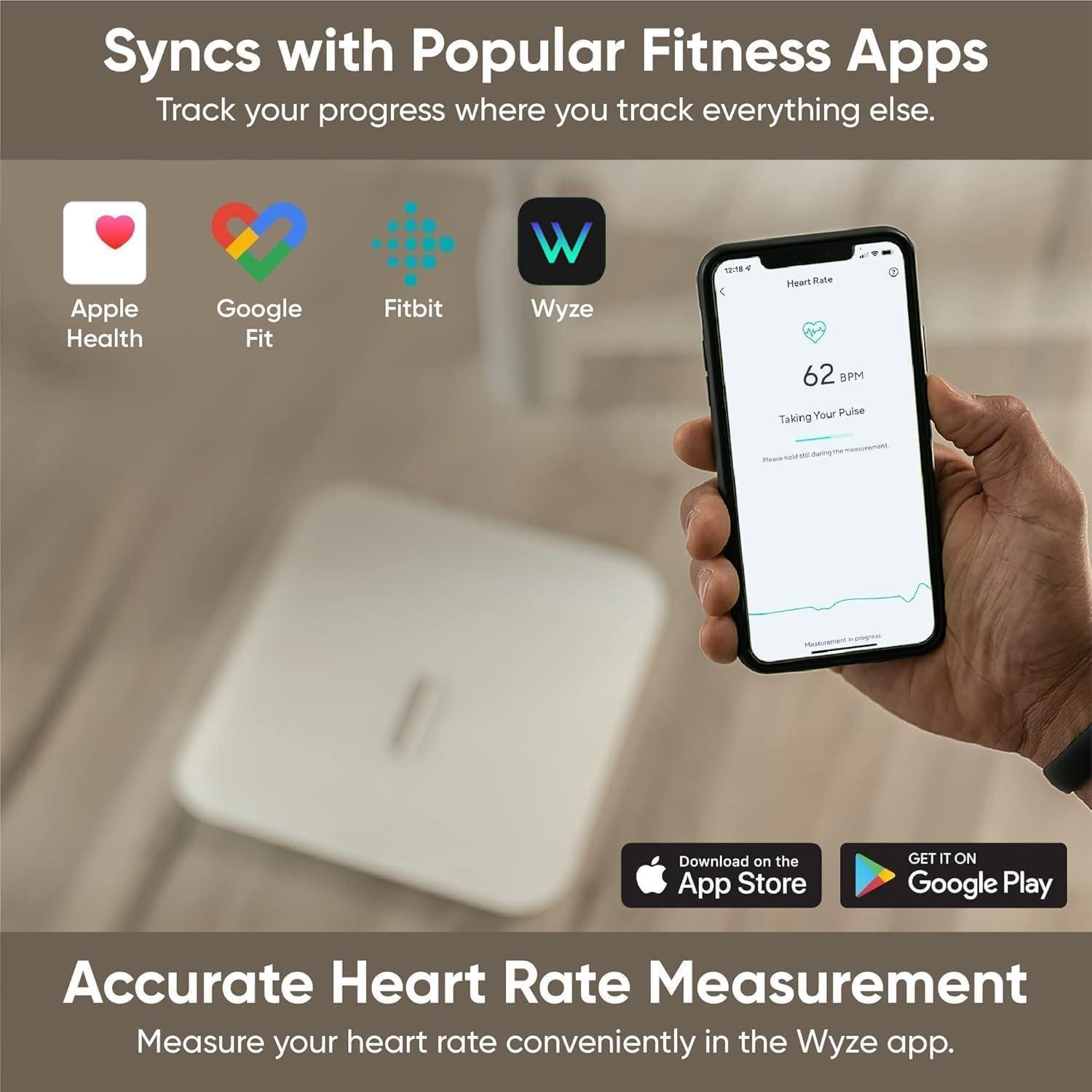 imageWyze Smart Scale X  Digital Bathroom Scale for Body Weight BMI Body Fat Muscle Mass Heart Rate Monitor  Sync with Health Apps  Body Composition Analyzer for People Baby ampamp Pet 400 lbs BlackWyze Scale X White  FSAHSA Eligible