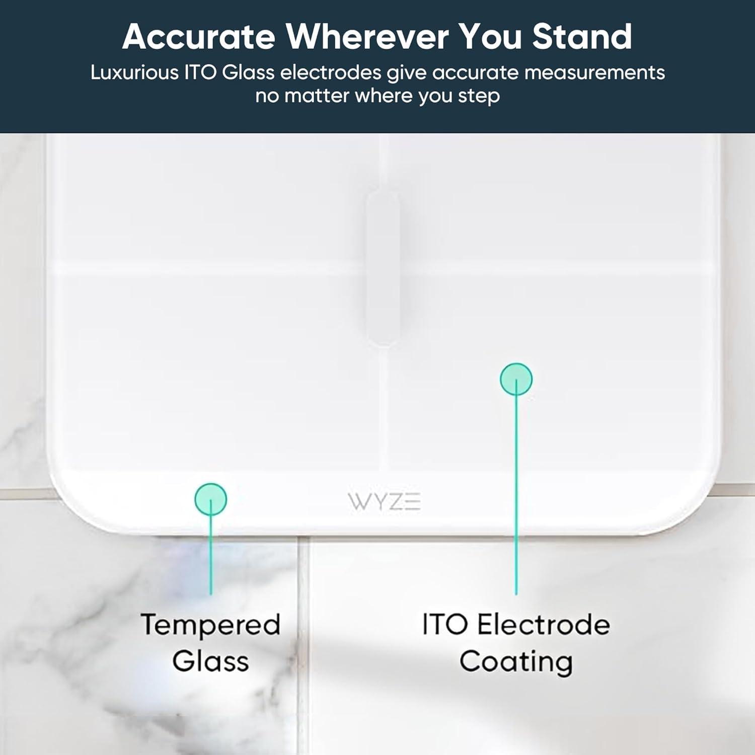 imageWyze Smart Scale X  Digital Bathroom Scale for Body Weight BMI Body Fat Muscle Mass Heart Rate Monitor  Sync with Health Apps  Body Composition Analyzer for People Baby ampamp Pet 400 lbs BlackWyze Scale X White  FSAHSA Eligible