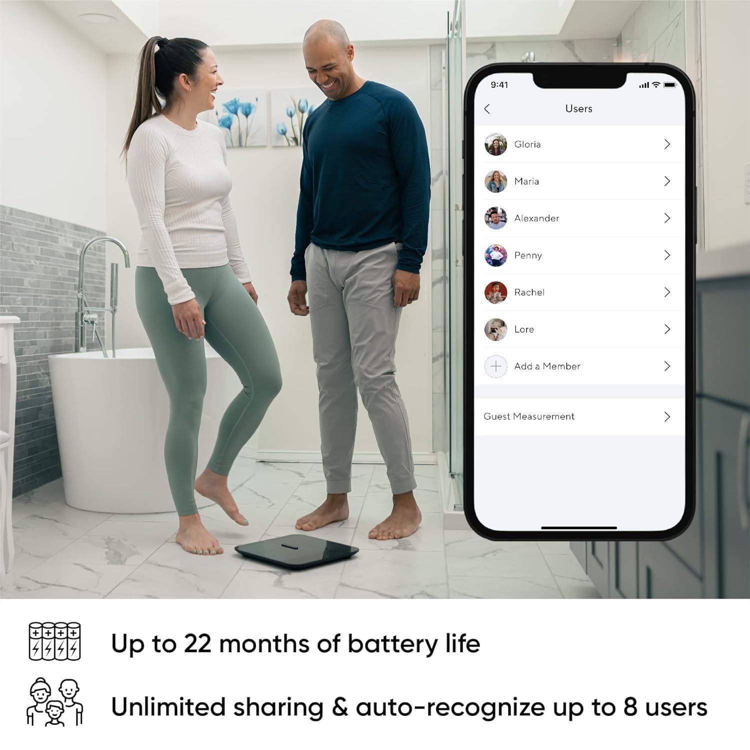 imageWyze Smart Scale X  Digital Bathroom Scale for Body Weight BMI Body Fat Muscle Mass Heart Rate Monitor  Sync with Health Apps  Body Composition Analyzer for People Baby ampamp Pet 400 lbs BlackWyze Scale X Black  FSAHSA Eligible