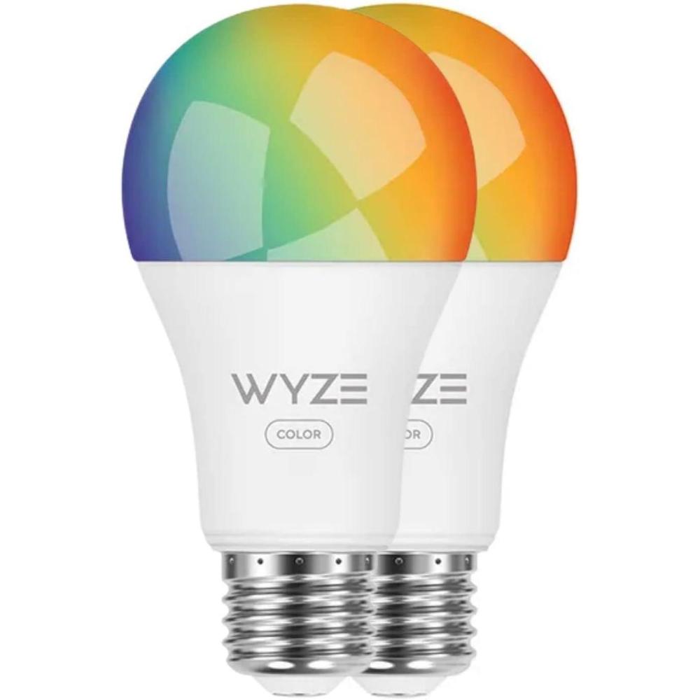 imageWyze Bulb Color 1100 Lumen WiFi RGB and Tunable White A19 Smart Bulb Works with Alexa and Google Assistant TwoPackColor