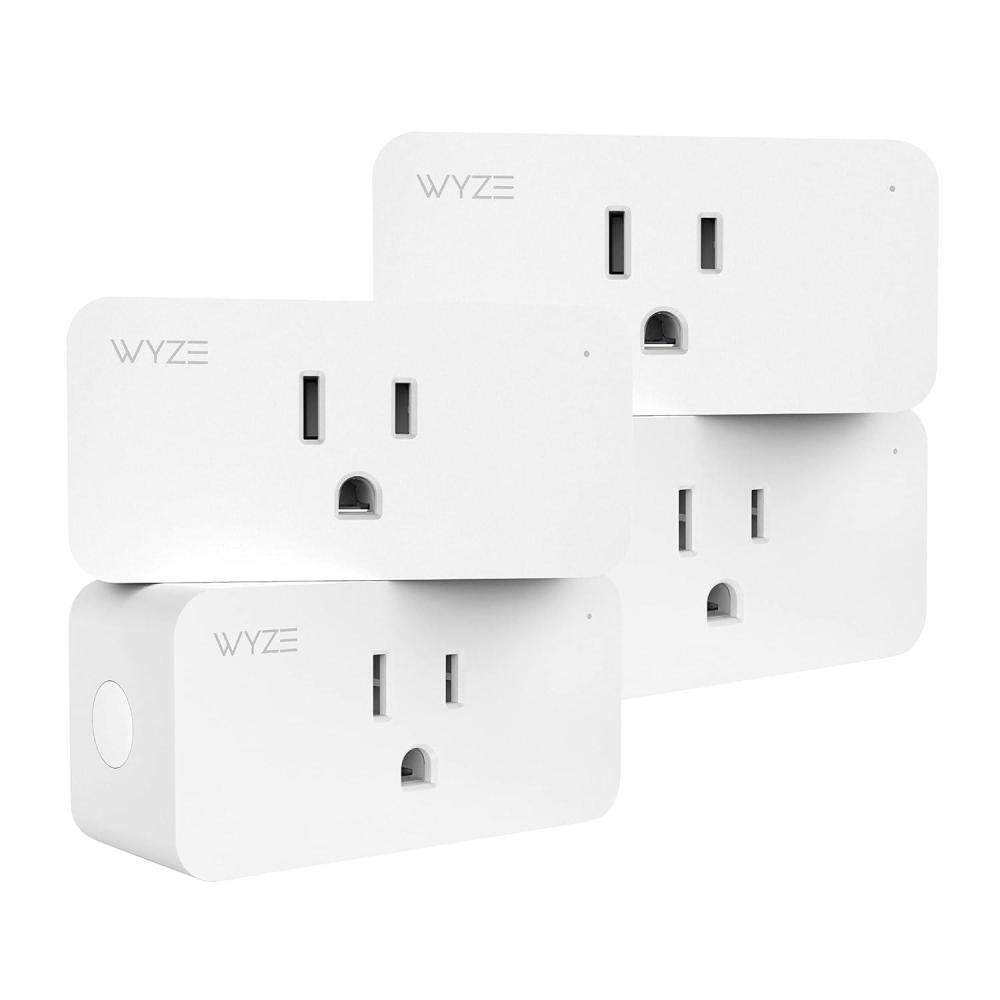 imageWyze Plug 24GHz WiFi Smart Plug Works with Alexa Google Assistant IFTTT No Hub Required TwoPack WhiteFourPack