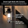 imageWYZE Bulb Cam Security Camera 2K HD Outdoor Light Bulb Camera Color Night Vision Dimmable LED Bulb Motion Detection Siren Alarm Works wAlexaGoogle Assistant Free Expert SupportBulb Cam
