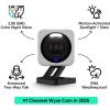 imageWYZE Cam v4 25K HD WiFi Smart Home Security Camera IndoorOutdoor PetBaby Monitor Motion Activated SpotlightSiren Color Night Vision 2Way Audio Works with Alexa ampamp Google Wired GreyGrey