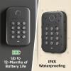 imageWyze AutoLock Bolt Fingerprint Keyless Entry Door Smart Bluetooth Deadbolt Replacement Backlit Keypad IPX5 Weatherproof inApp History and Scheduled Access BHMA UL 20Min Fire RatedMatte Black