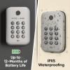 imageWyze AutoLock Bolt Fingerprint Keyless Entry Door Smart Bluetooth Deadbolt Replacement Backlit Keypad IPX5 Weatherproof inApp History and Scheduled Access BHMA UL 20Min Fire RatedSatin Nickel