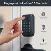 imageWyze AutoLock Bolt Fingerprint Keyless Entry Door Smart Bluetooth Deadbolt Replacement Backlit Keypad IPX5 Weatherproof inApp History and Scheduled Access BHMA UL 20Min Fire RatedMatte Black