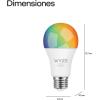 imageWyze Bulb Color 1100 Lumen WiFi RGB and Tunable White A19 Smart Bulb Works with Alexa and Google Assistant OnePack  A Certified for Humans DeviceColor