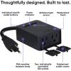 imageWyze Plug Outdoor Dual Outlets Energy Monitoring IP64 24GHz WiFi Smart Plug Works with Alexa Google Assistant IFTTT No Hub Required Black