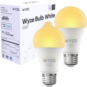 imageWyze Bulb White 800 Lumen 90CRI WiFi TunableWhite A19 Smart Light Bulb Compatible with Alexa and Google Assistant TwoPack2 Pack