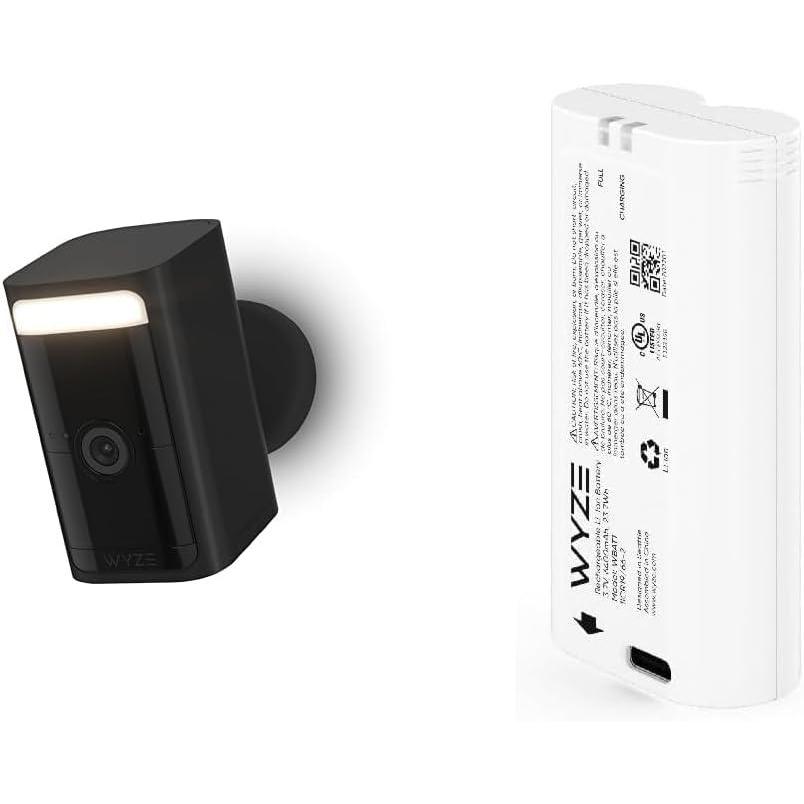imageBundle of WYZE 25K Wireless OutdoorIndoor Battery Security Camera and Removable Battery Pack