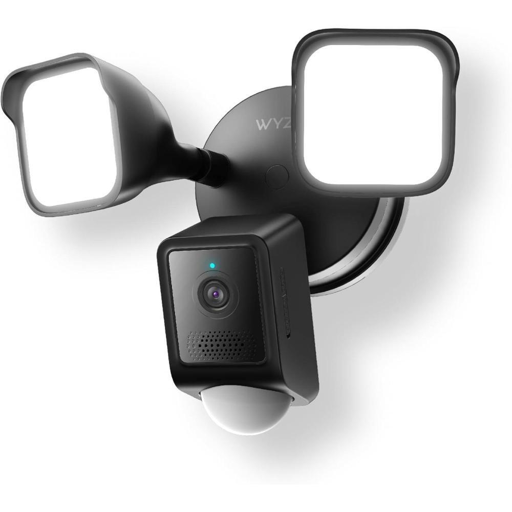 imageWYZE Floodlight Camera v2 Security Camera Outdoor 2K HD with Color Night Vision 2800Lumen LEDs 160 Wide View 105dB Siren Works with Alexa ampamp Google Assistant Wired Free Expert SupportBlack