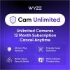 imageWyze Security Plan  Cam Unlimited  Unlimited Cameras  1 Month Subscription Full AI features  Facial Recognition for Friendly Faces  Smart Detection for Person Pet Package Vehicle and Glass Break  Security Surveillance and Monitoring  Rolling 14 Days Event Video Recording  Activation Required  Cancel Anytime12 Months  Unlimited Cameras