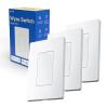 imageWyze Switch 24 GHz WiFi Smart Light Switch SinglePole Needs Neutral Wire Compatible with Alexa Google Assistant and IFTTT No Hub Required 3Pack White3Pack