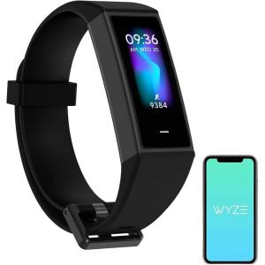 imageWYZE Band Fitness Tracker with Alexa Builtin Activity Tracker Watch with Heart Rate Monitor Smart Fitness Band with Step Counter Calorie Counter Pedometer Water Resistant Black