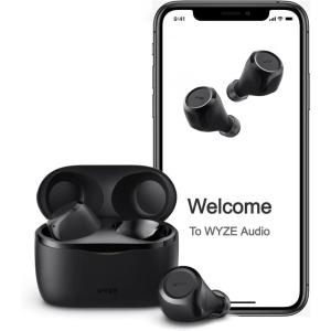 imageWYZE Wireless Earbuds 50 Bluetooth Headphones with IPX5 Sweat Resistance 30 dB Noise Reduction4 VoiceIsolating Mics Alexa Builtin True Wireless EarbudsCharging Case WorkoutSports