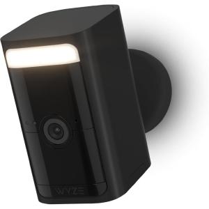 imageWYZE Wireless OutdoorIndoor Battery Security Camera 25K HDR Color Night Vision Integrated Spotlight ampamp Siren Motion Detection 2Way Audio Alexa ampamp Google Assistant Compatible Free Expert SupportBlack