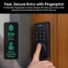imageWyze AutoLock Bolt v2 Fingerprint Keyless Entry Smart Lock AI Learning Scanner with WiFi Front Door Lock Deadbolt AutoLock 8 Months Battery AntiPeep Keypad Backup Keys