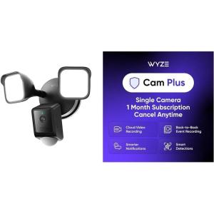 imageWYZE Floodlight v2 Black Cam Plus Monthly Covers 1 Camera AutoRenews at 299MonthActivation Required Cancel Anytime