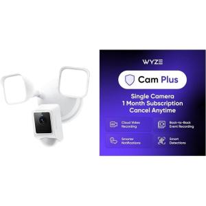 imageWYZE Floodlight v2 White Cam Plus Monthly Covers 1 Camera AutoRenews at 299Month Activation Required Cancel Anytime